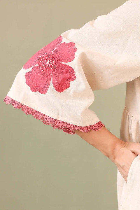 Pari Cotton Flex Patch-Embroidered Kurta Set