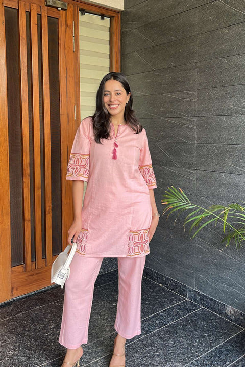 Garima Cotton Flex Embroidered Kurta Set