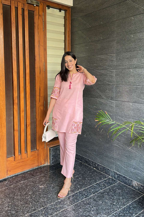 Garima Cotton Flex Embroidered Kurta Set