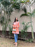 Zara Cotton Rayon Chikankari Short Kurta- Orange