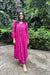 Aaliya Georgette Chikankari Palazzo Set With Mukaish- Pink (Set of 2)