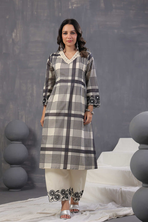 Ridhi Digital Cotton Printed Suit Set With Pure Organza Dupatta- Set of 3