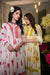Ditya Cotton Handblock Printed Anarkali Suit Set with Mulmul Dupatta- Yellow (Set of 3)