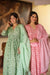 Shyla Cotton Printed Suit Set with Mulmul Dupatta- Green (Set of 3)