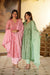 Shyla Cotton Printed Suit Set with Mulmul Dupatta- Pink (Set of 3)